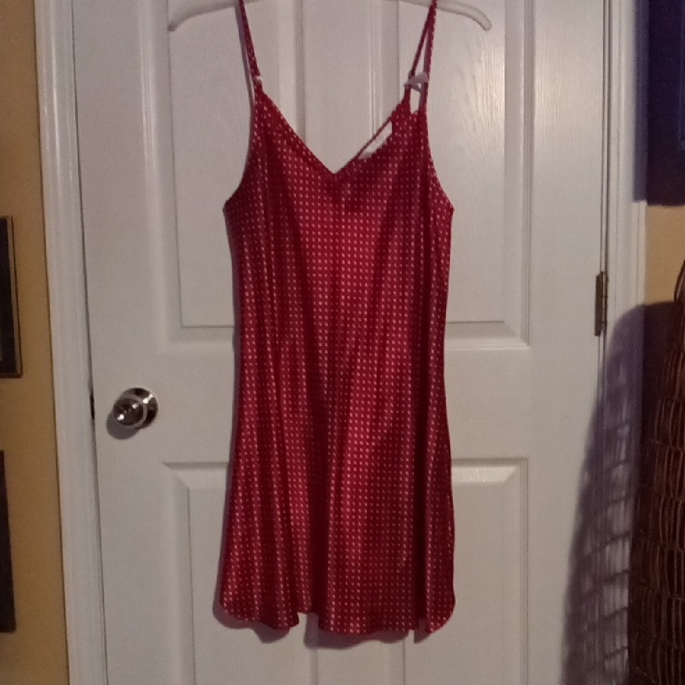Chic Red Polka Dot Slip Dress